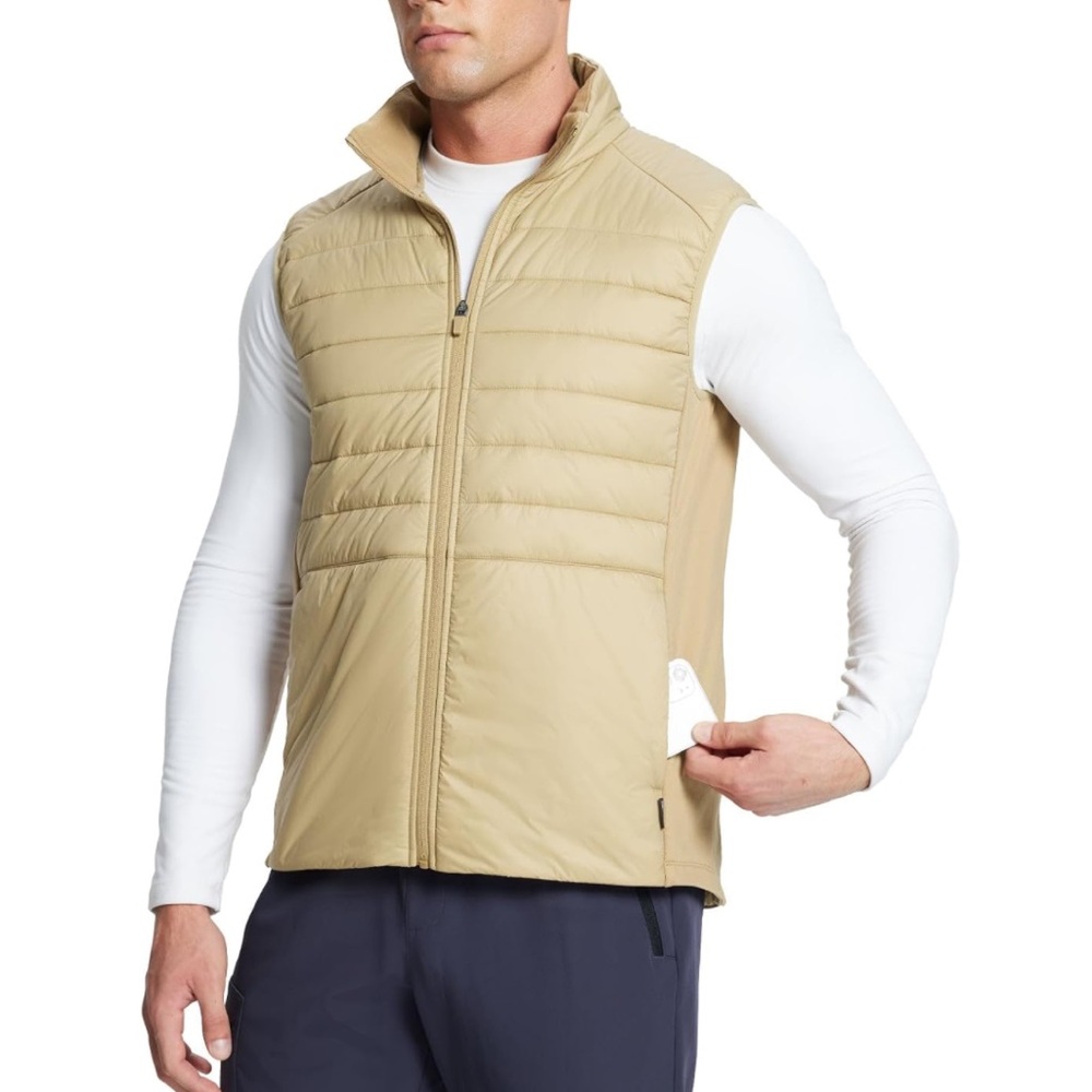 NWT Baleaf Tan Lightweight Puffer Vest Size M